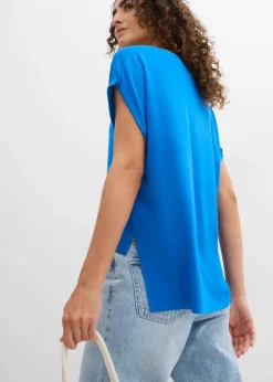 bonprix Shirts & Tops^Oversized-Shirt aus fließendem Viskose-Mix azurblau