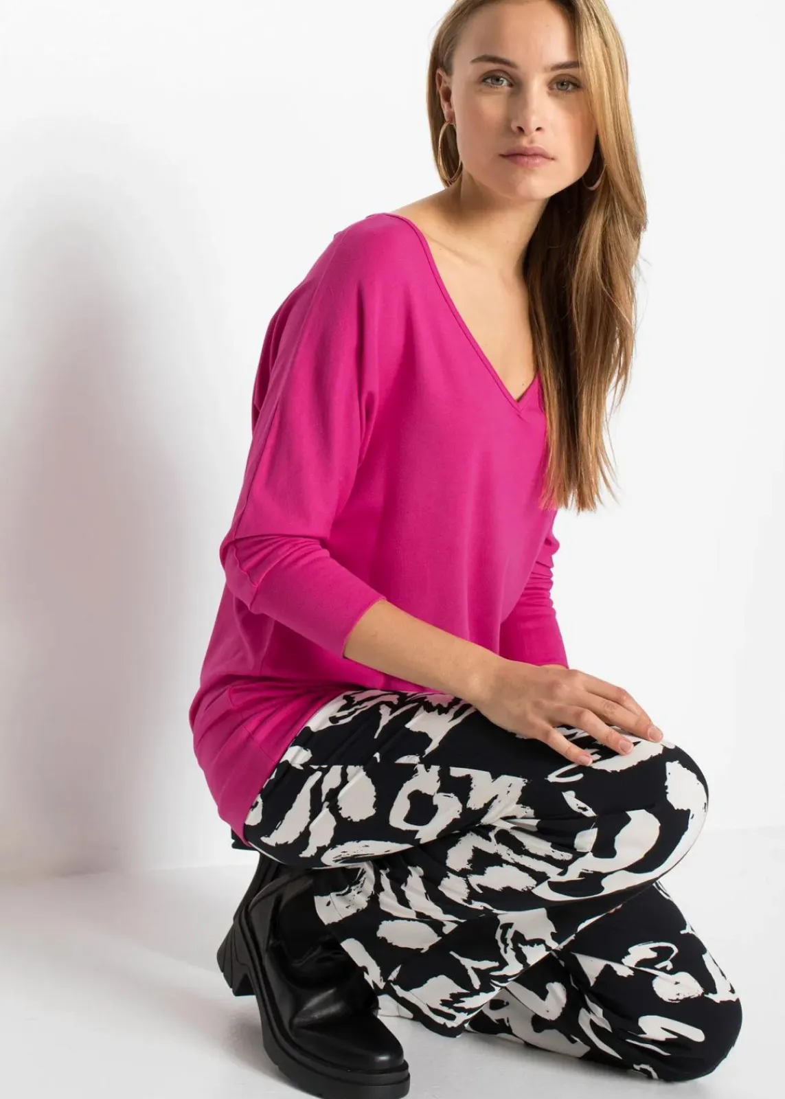 bonprix Shirts & Tops|Nachhaltigere Materialien^Oversized-Shirt aus fließender Viskose magnolienpink