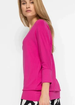 bonprix Shirts & Tops|Nachhaltigere Materialien^Oversized-Shirt aus fließender Viskose magnolienpink