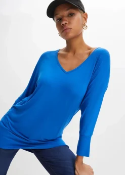 bonprix Shirts & Tops|Nachhaltigere Materialien^Oversized-Shirt aus fließender Viskose arktikblau