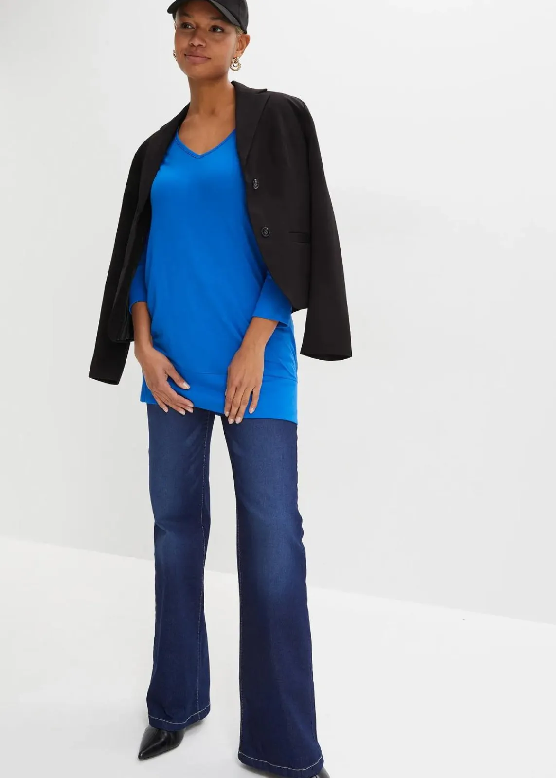 bonprix Shirts & Tops|Nachhaltigere Materialien^Oversized-Shirt aus fließender Viskose arktikblau