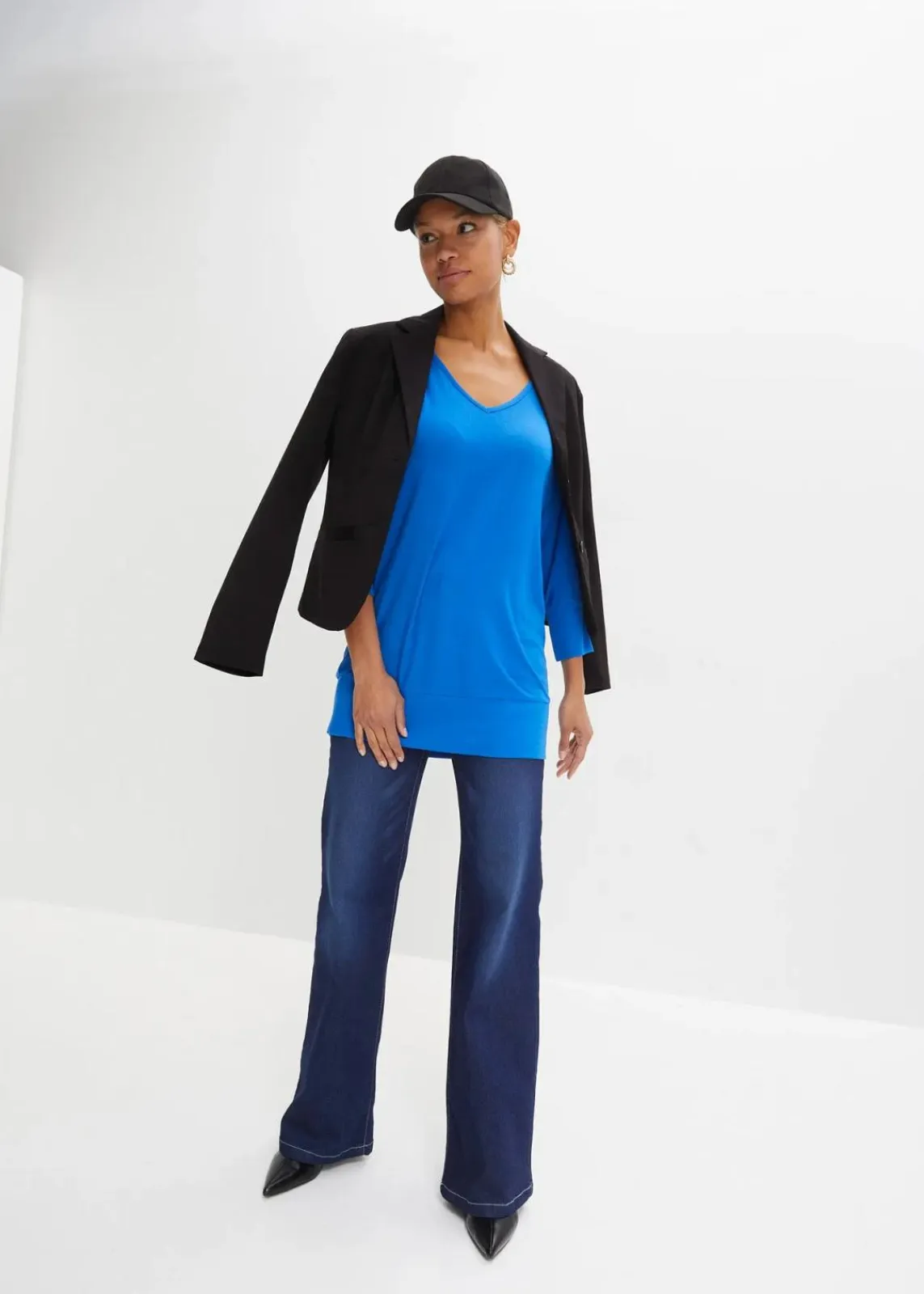 bonprix Shirts & Tops|Nachhaltigere Materialien^Oversized-Shirt aus fließender Viskose arktikblau