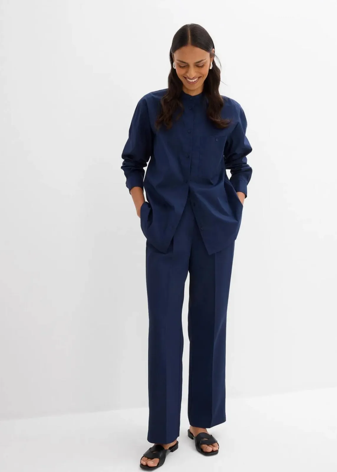 bonprix Blusen & Tuniken^Oversize-Hemd dunkelblau