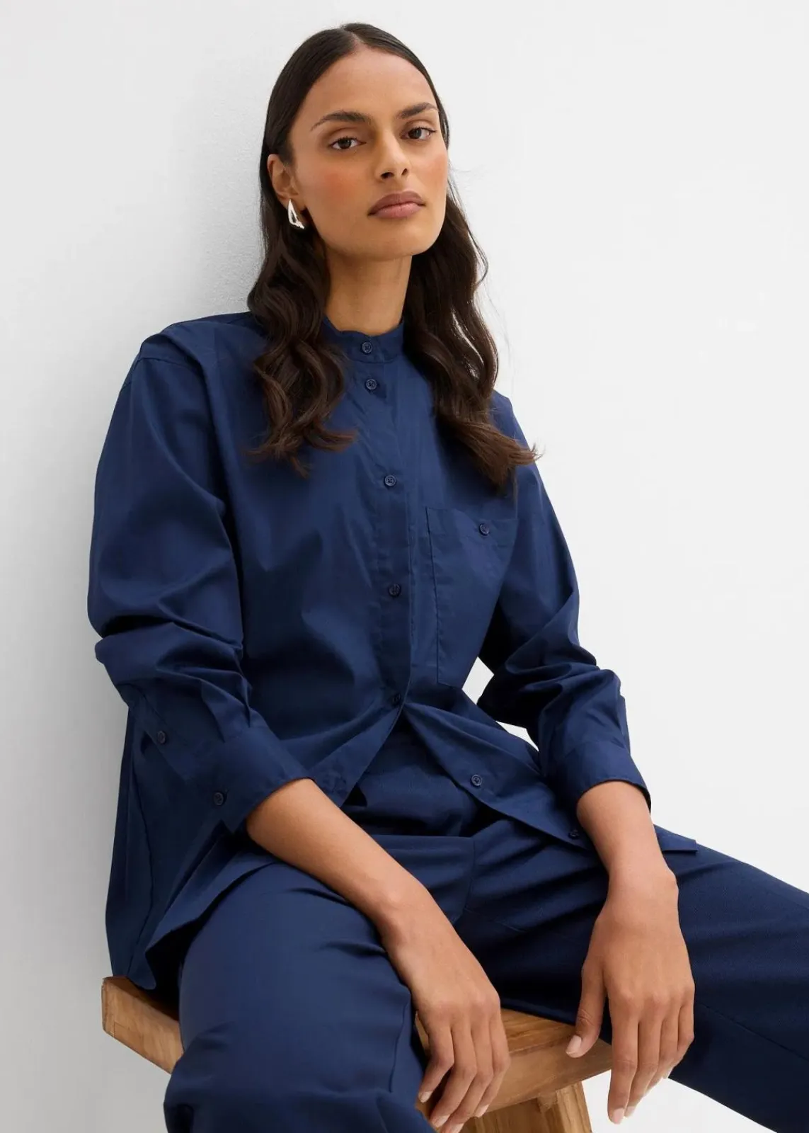 bonprix Blusen & Tuniken^Oversize-Hemd dunkelblau