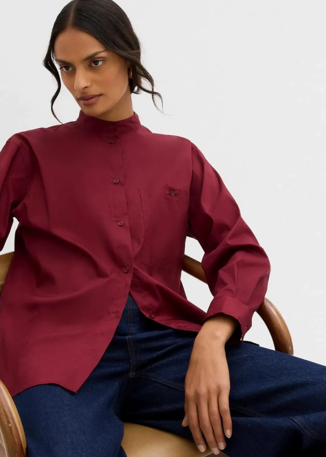 bonprix Blusen & Tuniken^Oversize-Hemd ahornrot