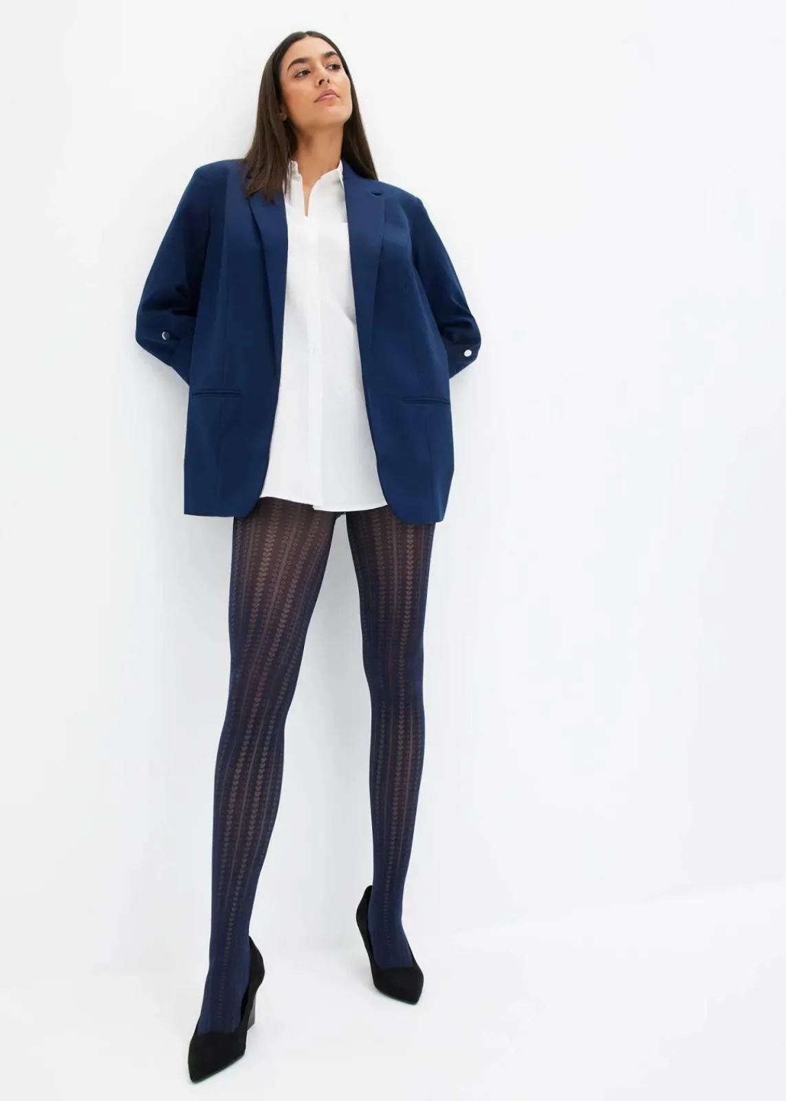 bonprix Bekleidung·Jacken & Mäntel|Blusen & Tuniken^Oversize-Hemd aus Baumwolle mit 3/4 Arm weiß