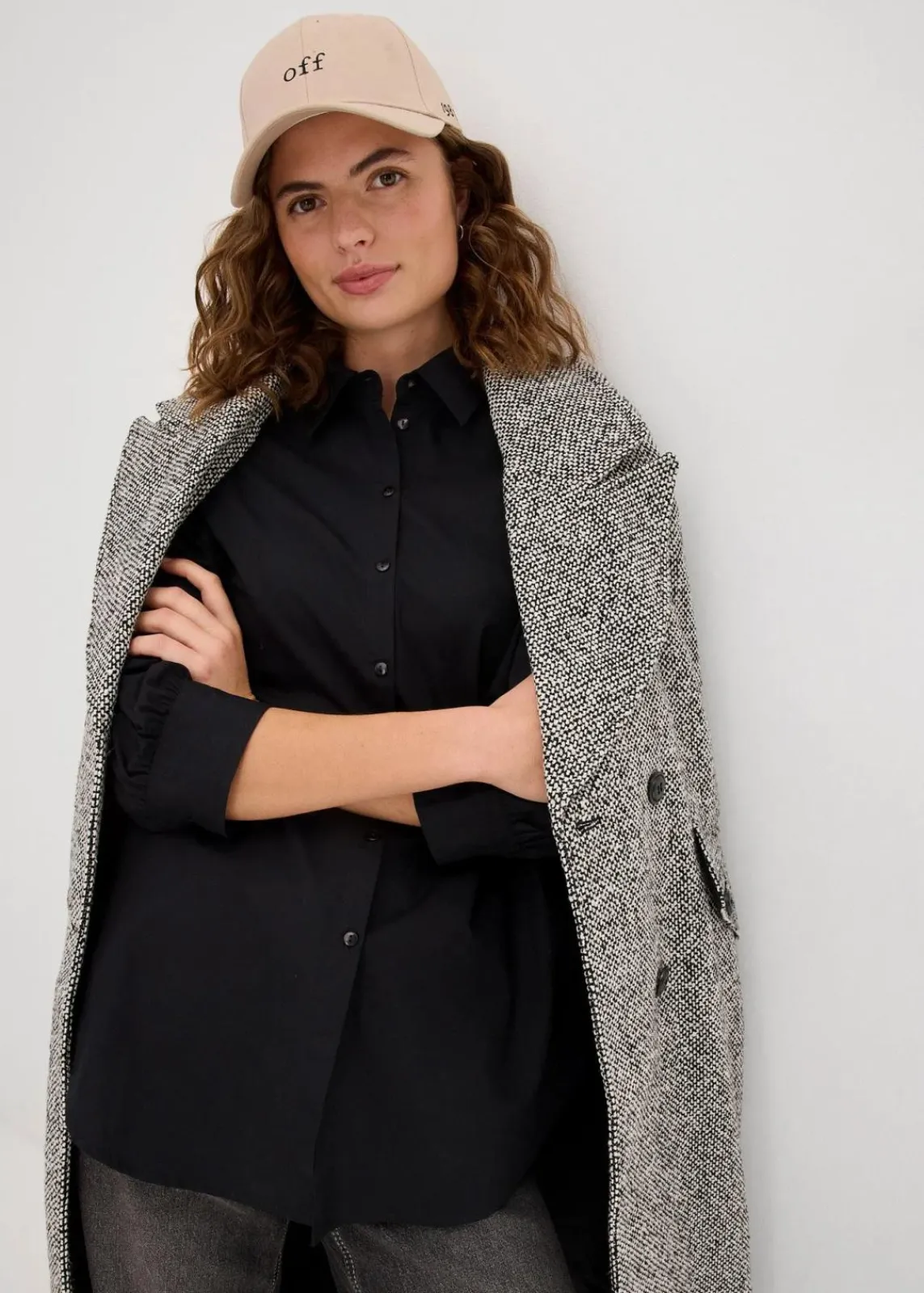 bonprix Blusen & Tuniken|Bekleidung·Jacken & Mäntel^Oversize-Hemd aus Baumwolle mit 3/4 Arm schwarz