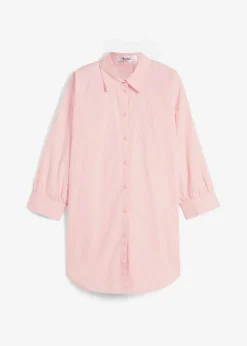 bonprix Blusen & Tuniken|Bekleidung·Jacken & Mäntel^Oversize-Hemd aus Baumwolle mit 3/4 Arm bonbonrosa