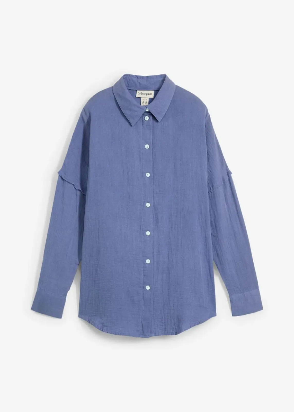 bonprix Blusen & Tuniken|Zweiteiler & Sets^Oversize-Hemd aus luftigem Musselin jeansblau