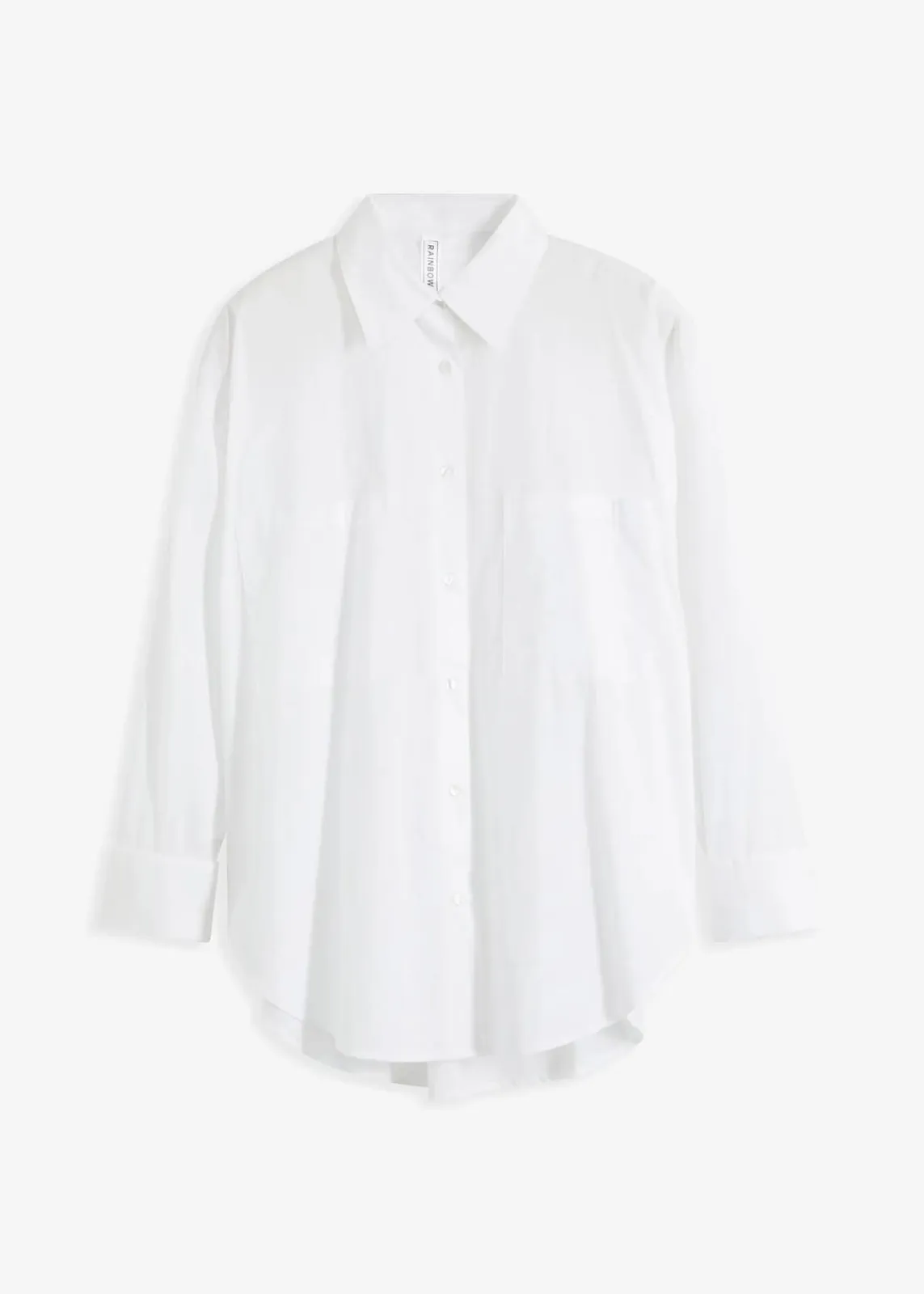 bonprix Blusen & Tuniken^Oversize-Hemdbluse aus reiner Baumwolle weiß