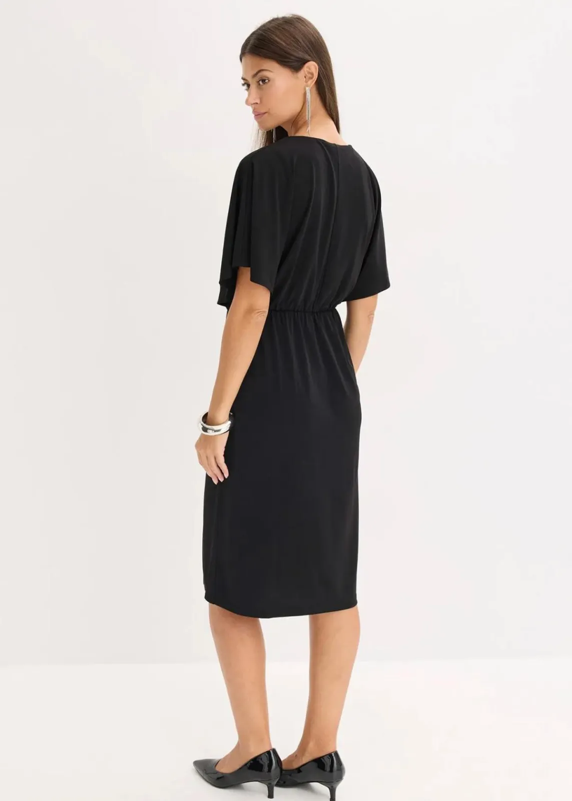 bonprix Bekleidung·Pullover & Strickjacken|Festliche Mode^Oversize-Kleid schwarz