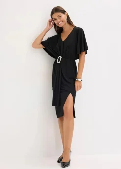 bonprix Bekleidung·Pullover & Strickjacken|Festliche Mode^Oversize-Kleid schwarz