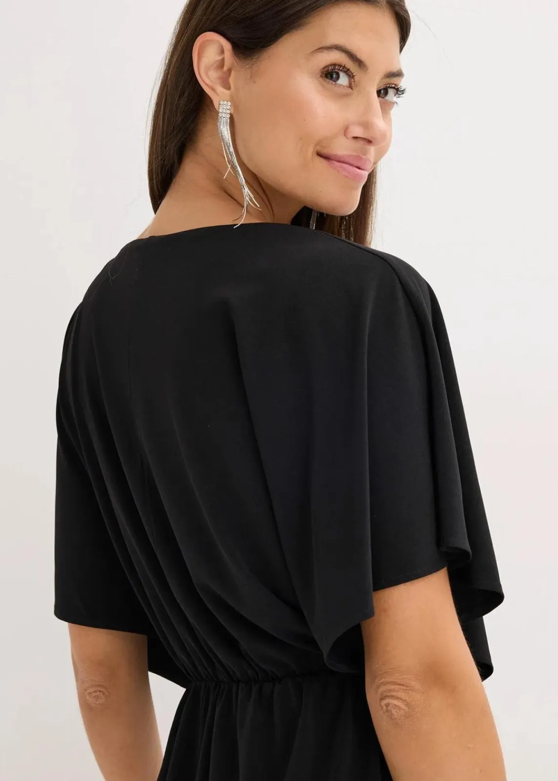 bonprix Bekleidung·Pullover & Strickjacken|Festliche Mode^Oversize-Kleid schwarz