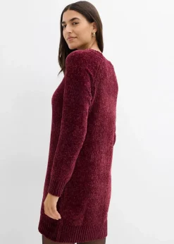 bonprix Strickmode|Kleider^Oversize-Kleid in Strick dunkelbeere