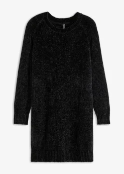 bonprix Bekleidung·Pullover & Strickjacken|Kleider^Oversize-Kleid in Strick schwarz