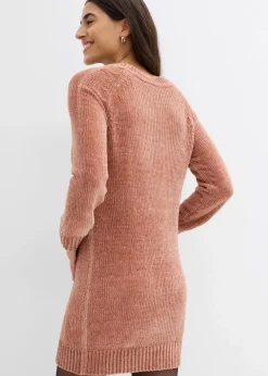 bonprix Bekleidung·Pullover & Strickjacken|Kleider^Oversize-Kleid in Strick schokosorbet