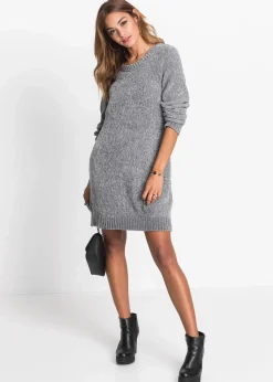 bonprix Bekleidung·Pullover & Strickjacken|Kleider^Oversize-Kleid in Strick grau