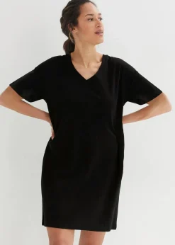 bonprix Bekleidung·Röcke|Bekleidung·Pullover & Strickjacken^Oversize-Kleid mit aus reiner Baumwolle (2er Pack) schwarz