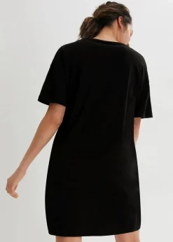 bonprix Bekleidung·Röcke|Bekleidung·Pullover & Strickjacken^Oversize-Kleid mit aus reiner Baumwolle (2er Pack) schwarz