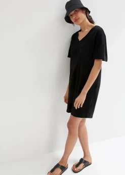 bonprix Bekleidung·Röcke|Bekleidung·Pullover & Strickjacken^Oversize-Kleid mit aus reiner Baumwolle (2er Pack) schwarz