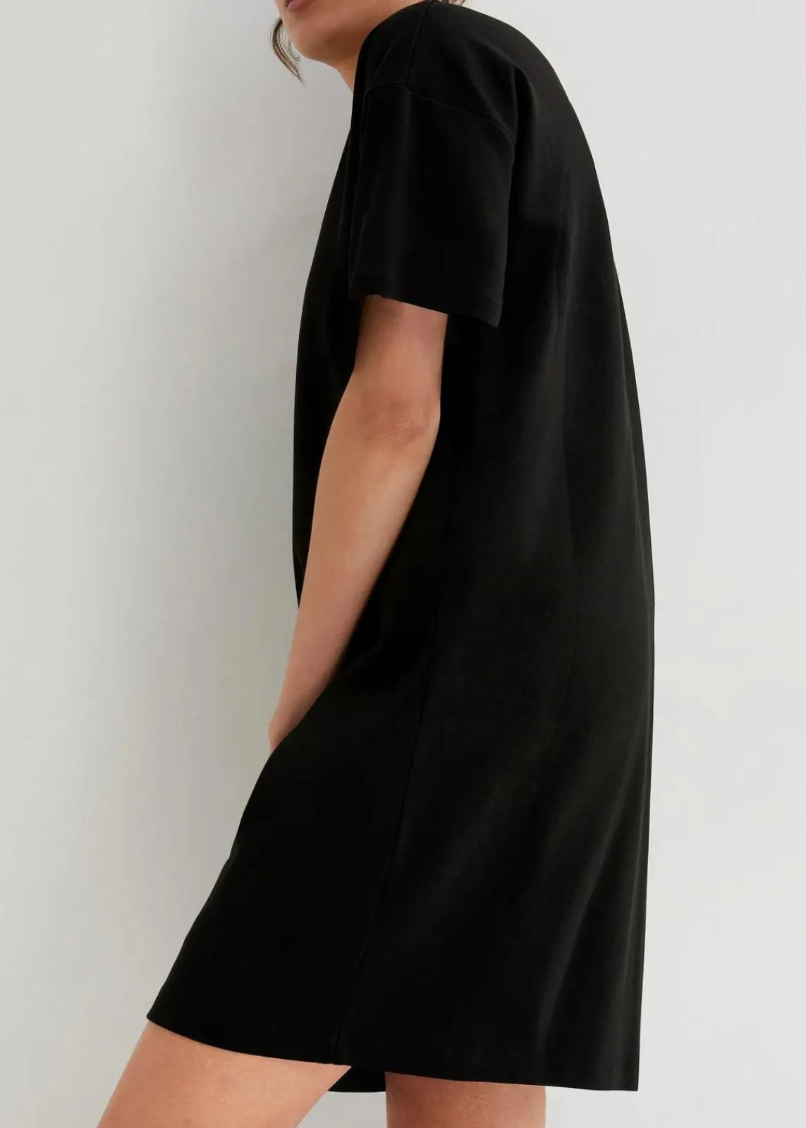 bonprix Bekleidung·Röcke|Bekleidung·Pullover & Strickjacken^Oversize-Kleid mit aus reiner Baumwolle (2er Pack) schwarz