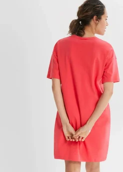 bonprix Kleider|Basics^Oversize-Kleid mit aus reiner Baumwolle (2er Pack) hibiskuspink+schwarz