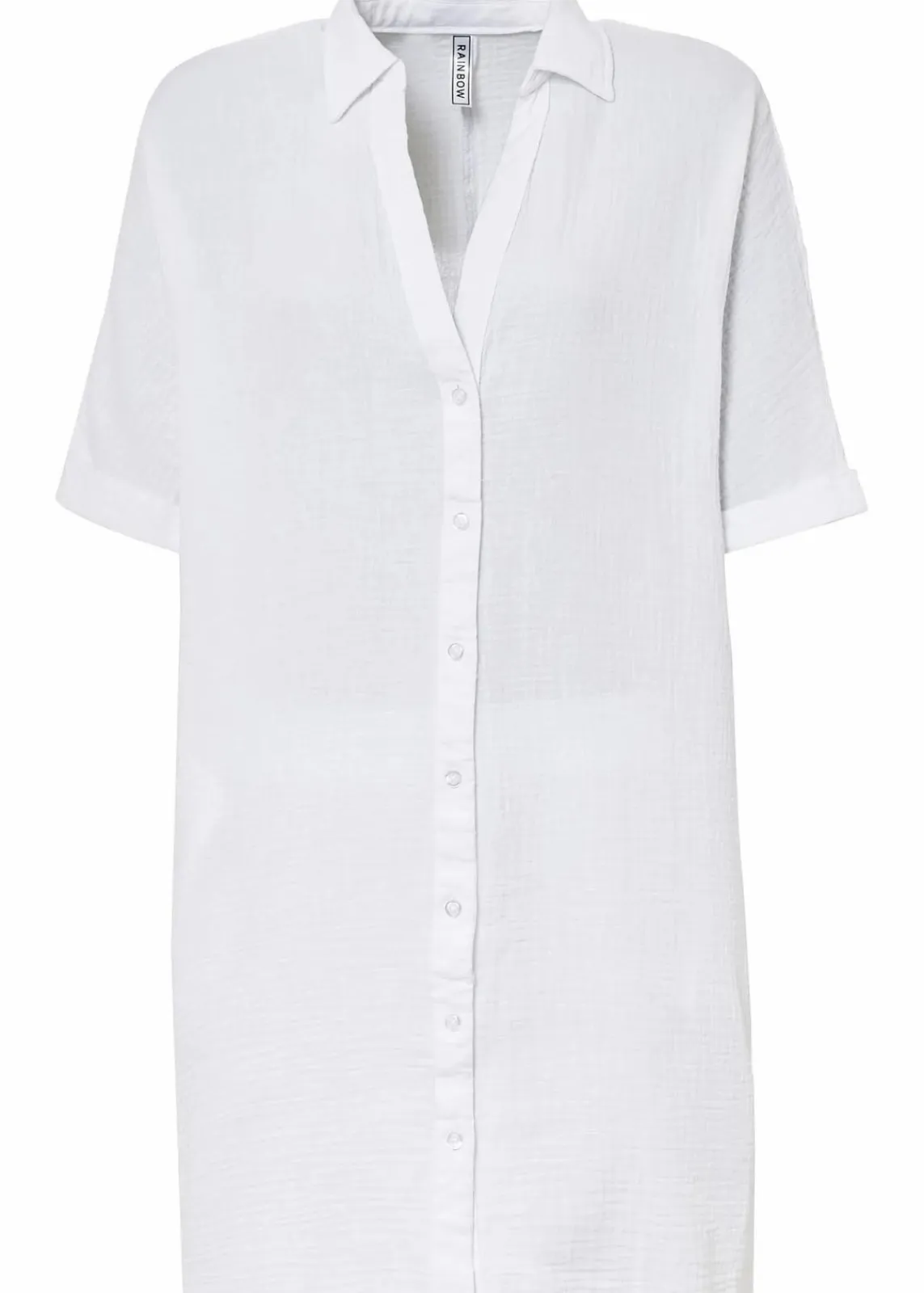 bonprix Bekleidung·Jacken & Mäntel|Blusen & Tuniken^Oversize-Longbluse aus softem Musselin weiß