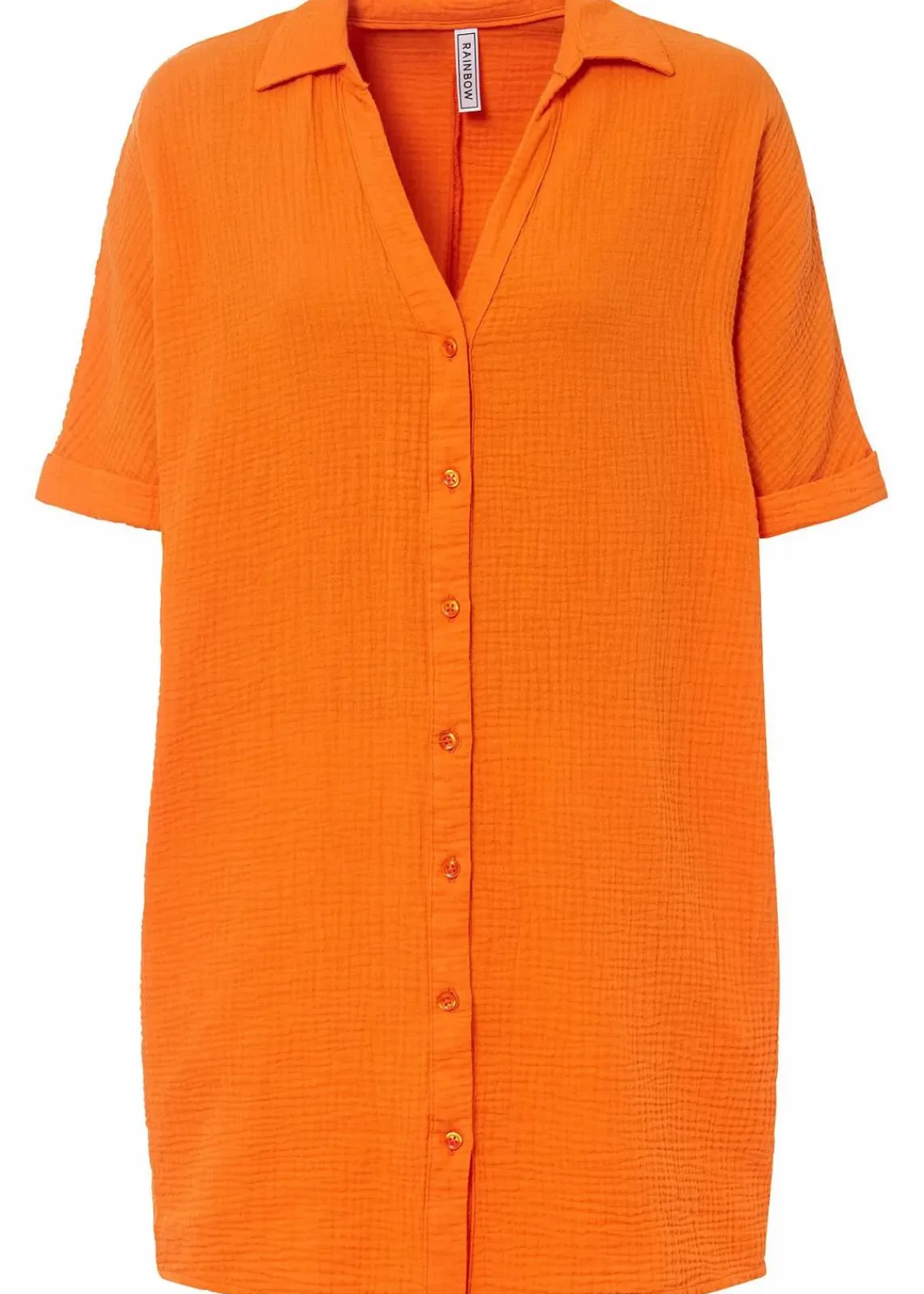 bonprix Blusen & Tuniken|Bekleidung·Jacken & Mäntel^Oversize-Longbluse aus softem Musselin kürbisorange