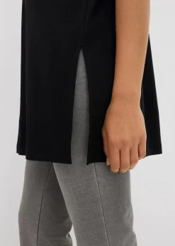 bonprix Shirts & Tops|Nachhaltigere Materialien^Oversize-Longshirt aus reiner Bio-Baumwolle schwarz bedruckt