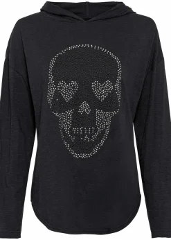bonprix Shirts & Tops^Oversize-Longshirt mit Kapuze schwarz