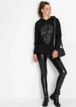 bonprix Shirts & Tops^Oversize-Longshirt mit Kapuze schwarz