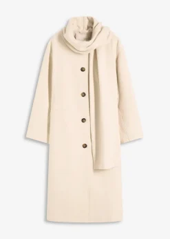 bonprix Jacken & Mäntel|Bekleidung·Hosen^Oversize-Mantel mit zwei dezenten Nahttaschen kieselbeige