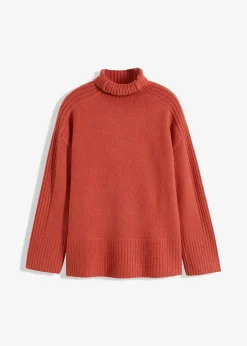 bonprix Bekleidung·Umstandsmode|Bekleidung·Jeans^Oversize-Pullover rhabarber
