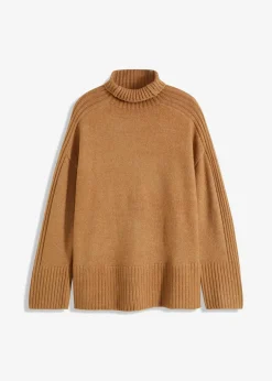 bonprix Bekleidung·Umstandsmode|Bekleidung·Jeans^Oversize-Pullover camel meliert