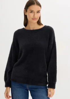 bonprix Bekleidung·Umstandsmode|Strickmode^Oversize-Pullover schwarz