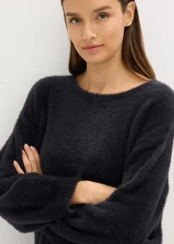 bonprix Bekleidung·Umstandsmode|Strickmode^Oversize-Pullover schwarz