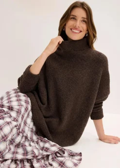 bonprix Pullover & Strickjacken|Strickmode^Oversize-Pullover dunkelbraun