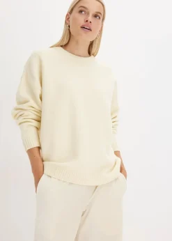 bonprix Bekleidung·Umstandsmode|Bekleidung·Jeans^Oversize-Pullover cremeweiß