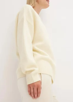bonprix Bekleidung·Umstandsmode|Bekleidung·Jeans^Oversize-Pullover cremeweiß