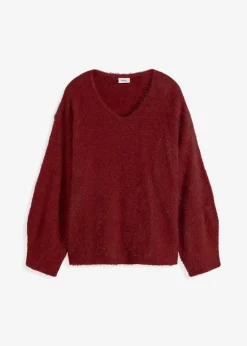 bonprix Strickmode|Pullover & Strickjacken^Oversize-Pullover rubinrot