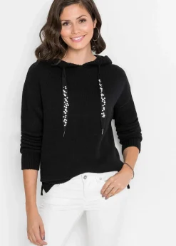 bonprix Bekleidung·Umstandsmode|Pullover & Strickjacken^Oversize-Pullover schwarz