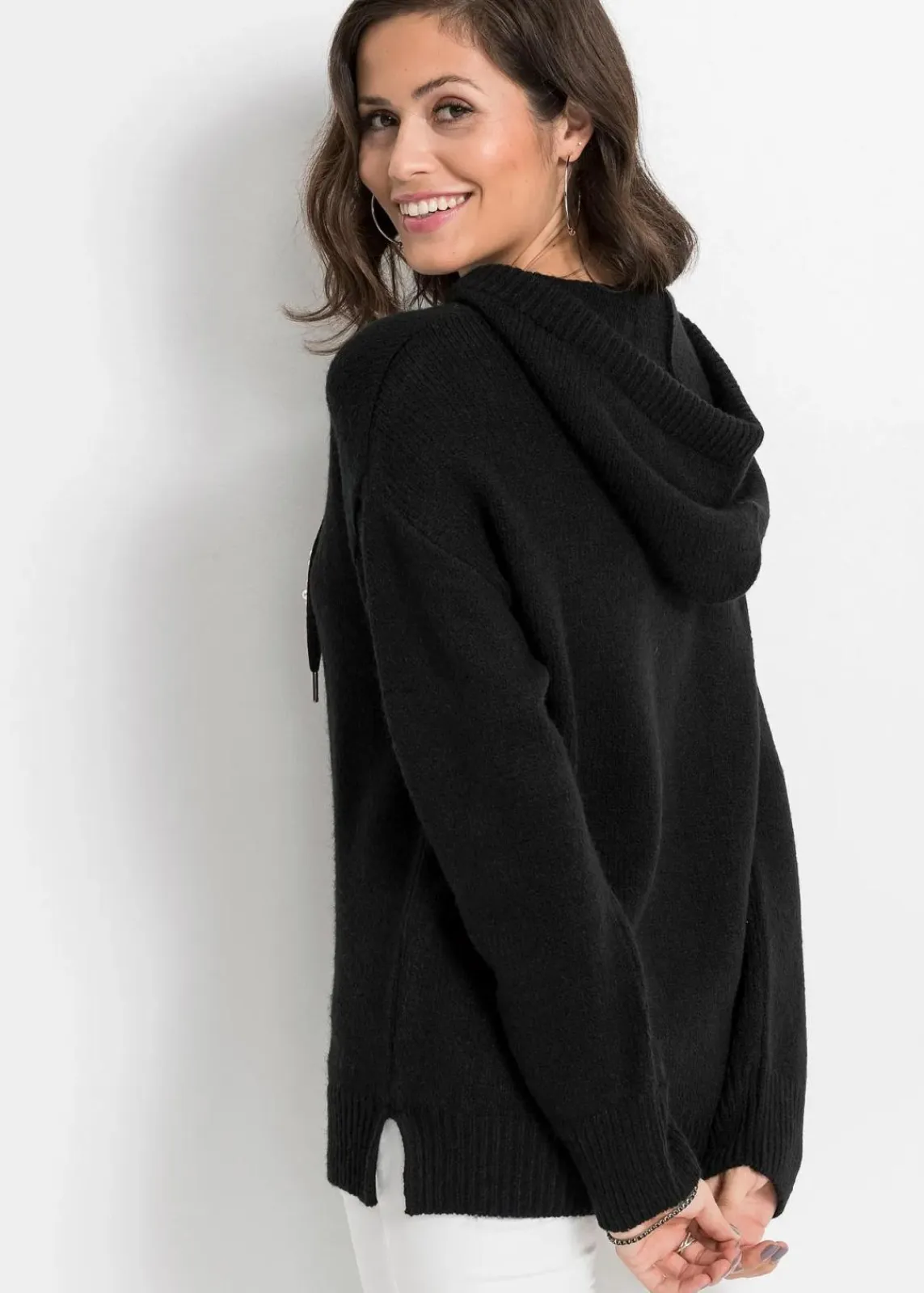 bonprix Bekleidung·Umstandsmode|Pullover & Strickjacken^Oversize-Pullover schwarz