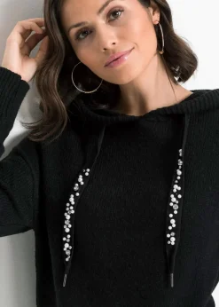 bonprix Bekleidung·Umstandsmode|Pullover & Strickjacken^Oversize-Pullover schwarz
