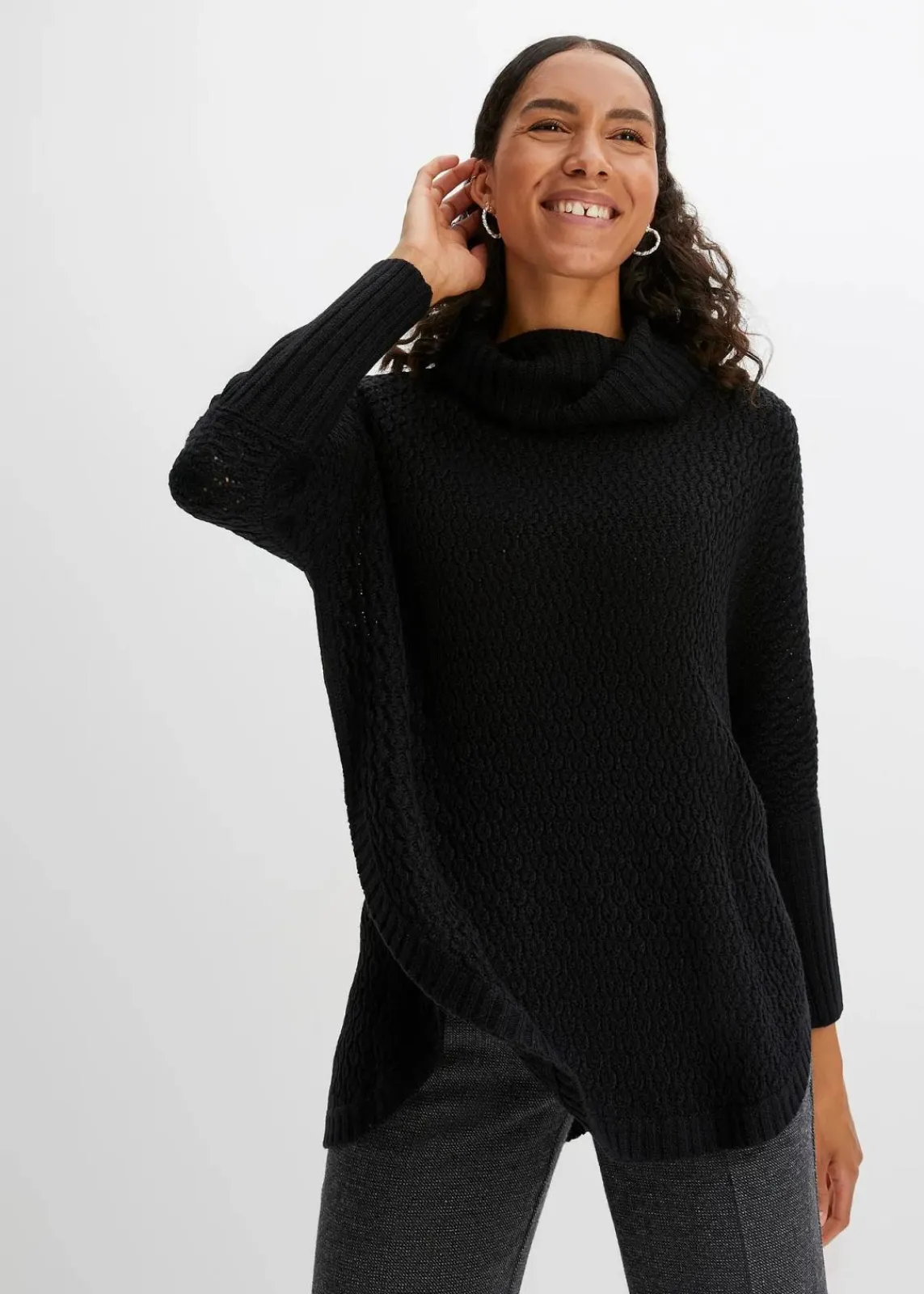 bonprix Pullover & Strickjacken|Strickmode^Oversize-Pullover schwarz