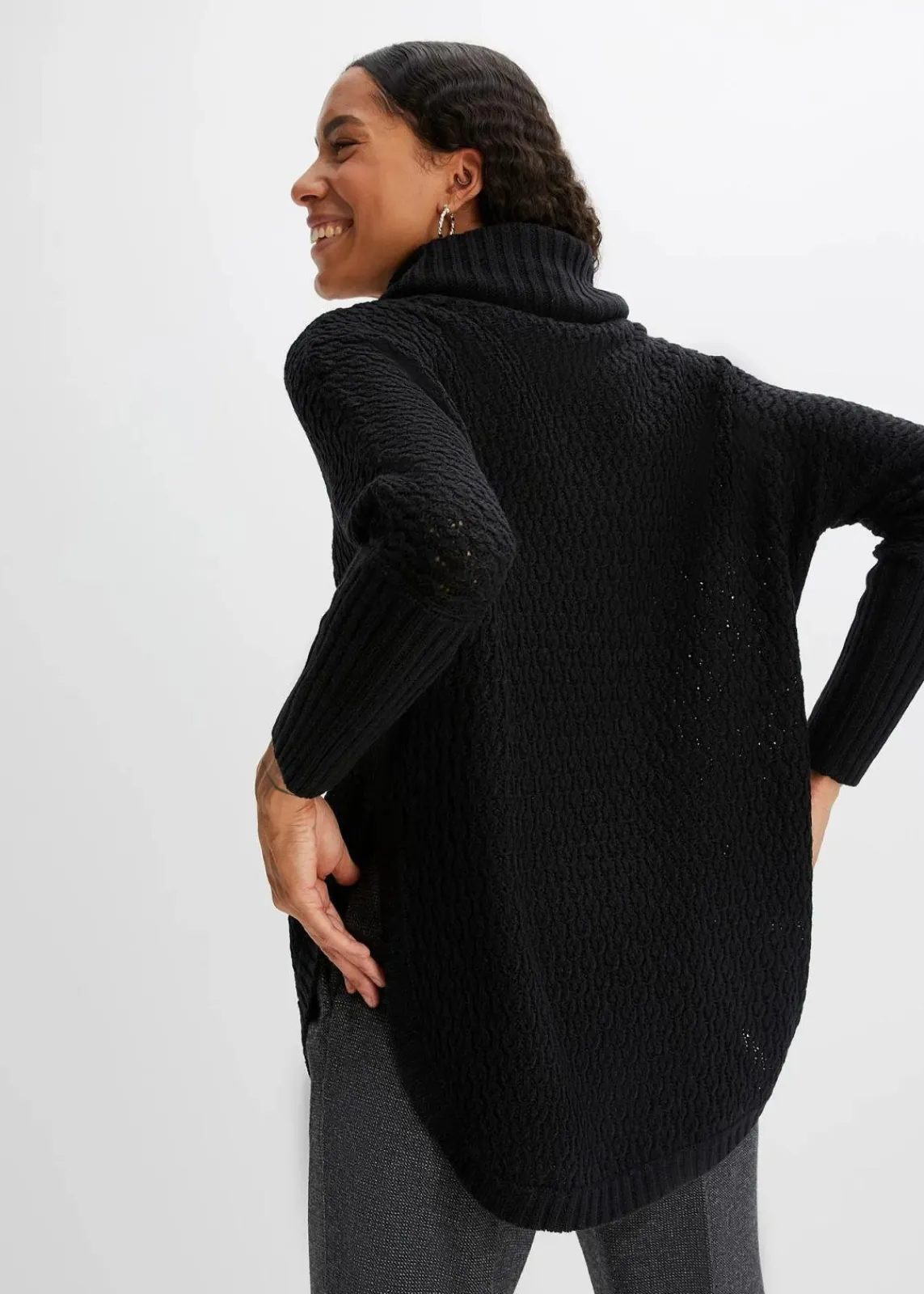 bonprix Pullover & Strickjacken|Strickmode^Oversize-Pullover schwarz