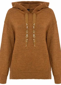 bonprix Bekleidung·Umstandsmode|Pullover & Strickjacken^Oversize-Pullover braun meliert