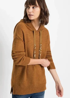 bonprix Bekleidung·Umstandsmode|Pullover & Strickjacken^Oversize-Pullover braun meliert
