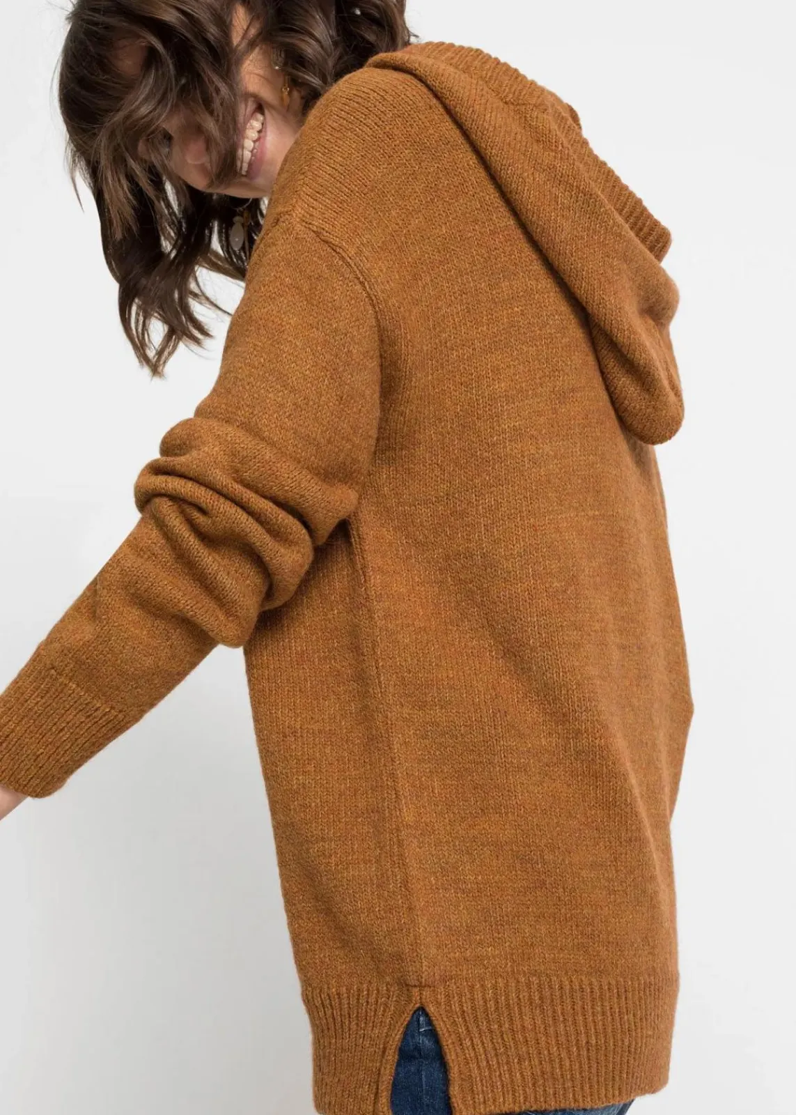 bonprix Bekleidung·Umstandsmode|Pullover & Strickjacken^Oversize-Pullover braun meliert