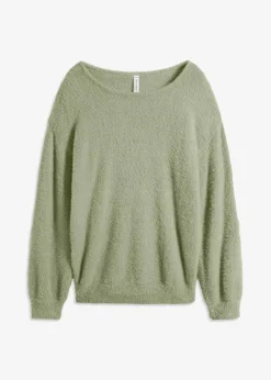 bonprix Bekleidung·Umstandsmode|Strickmode^Oversize-Pullover seegras
