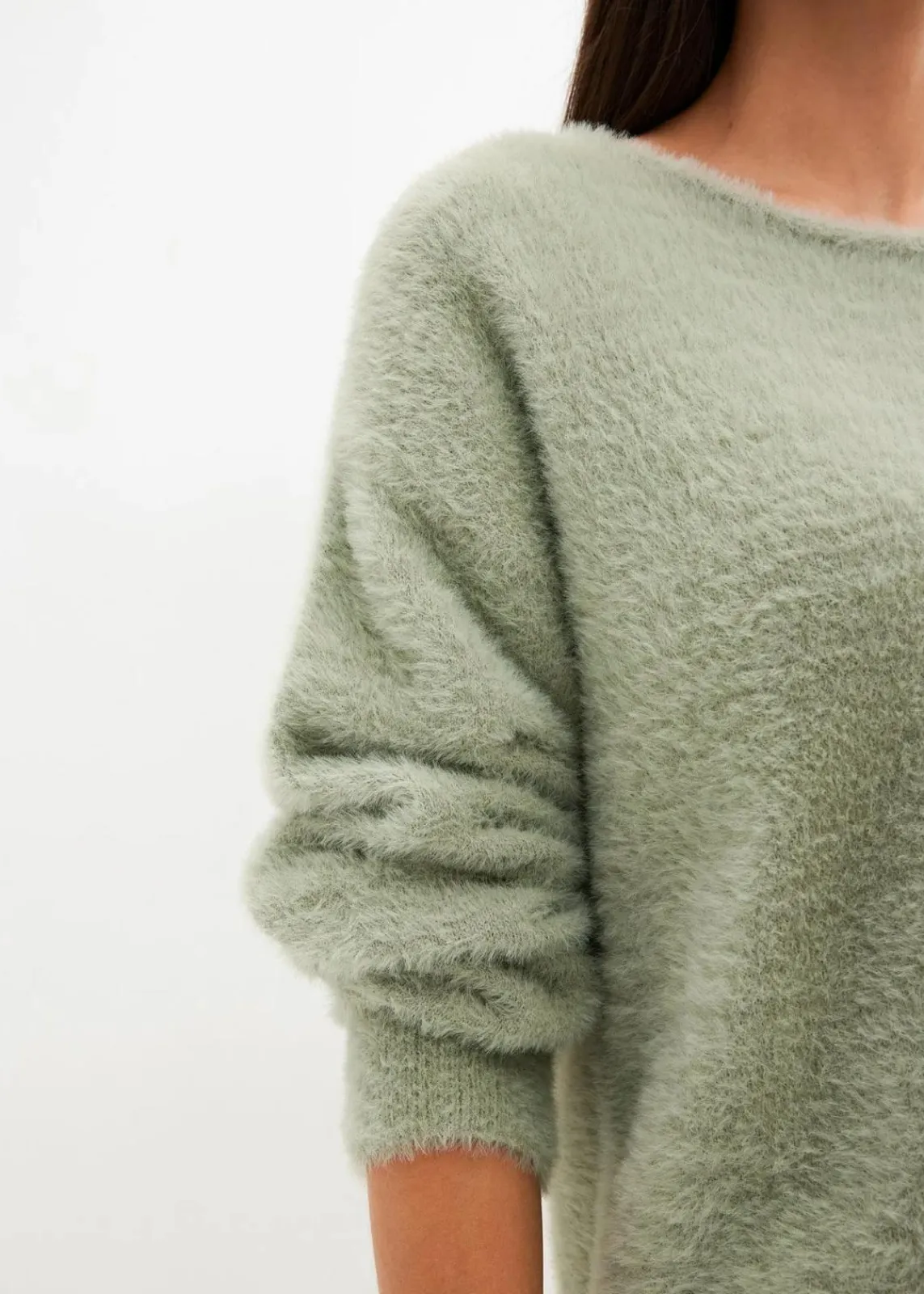bonprix Bekleidung·Umstandsmode|Strickmode^Oversize-Pullover seegras